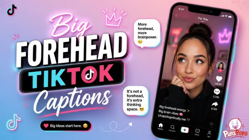 Big Forehead TikTok Captions
