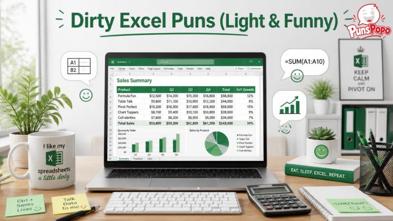 Dirty Excel Puns (Light & Funny)