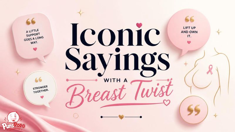Iconic Sayings with a Breast Twist