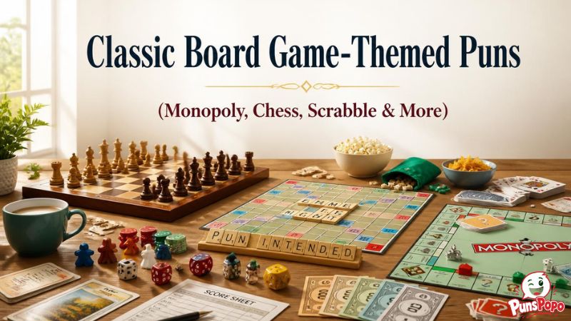 Classic Board Game-Themed Puns (Monopoly, Chess, Scrabble & More)