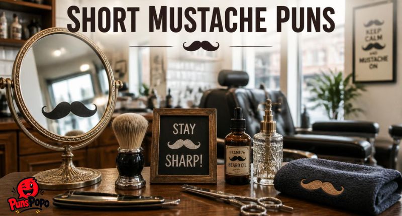 Short Mustache Puns