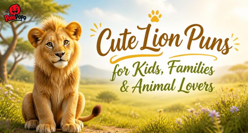 Cute Lion Puns for Kids, Families & Animal Lovers