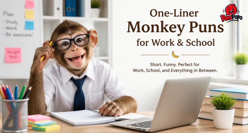 One-Liner Monkey Puns for Work & School