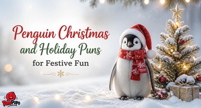 Penguin Christmas and Holiday Puns for Festive Fun