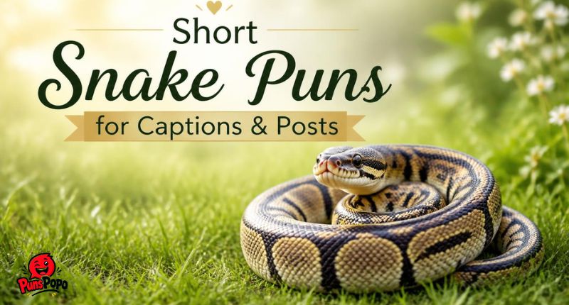 Short Snake Puns for Captions & Posts