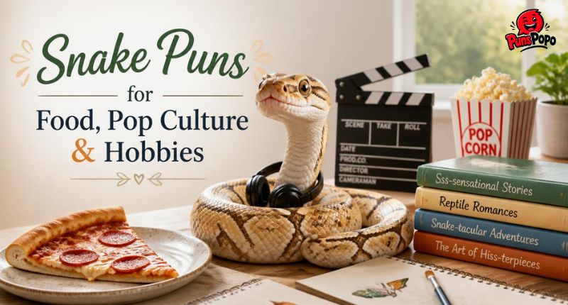 Snake Puns for Food, Pop Culture & Hobbies