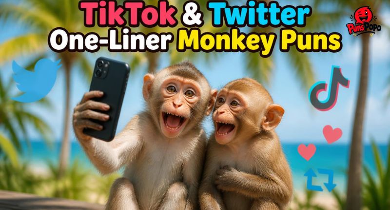 TikTok & Twitter One-Liner Monkey Puns