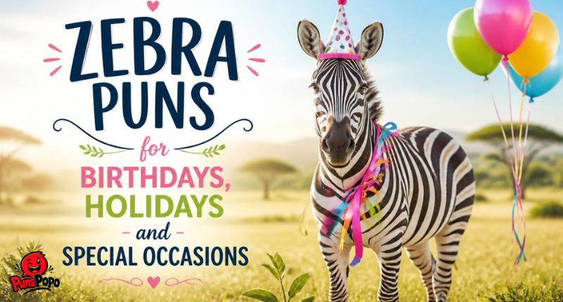 Zebra Puns for Birthdays, Holidays and Special Occasions
