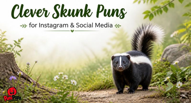 Clever Skunk Puns for Instagram & Social Media
