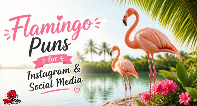 Flamingo Puns for Instagram & Social Media