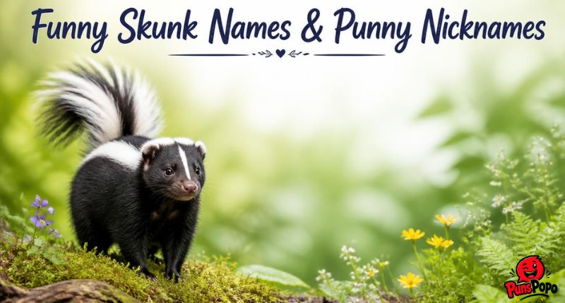Funny Skunk Names & Punny Nicknames
