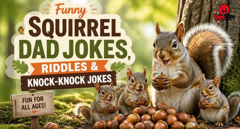 Funny Squirrel Dad Jokes, Riddles & Knock-Knock Jokes