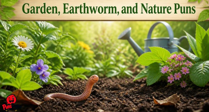 Garden, Earthworm, and Nature Puns