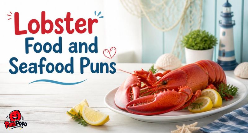 Lobster Food and Seafood Puns