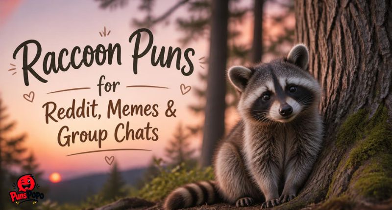 Raccoon Puns for Reddit, Memes & Group Chats
