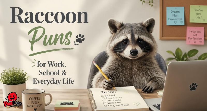 Raccoon Puns for Work, School & Everyday Life