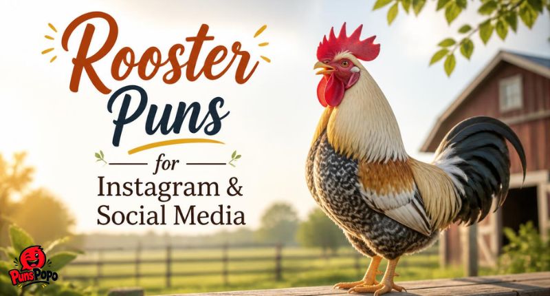 Rooster Puns for Instagram & Social Media