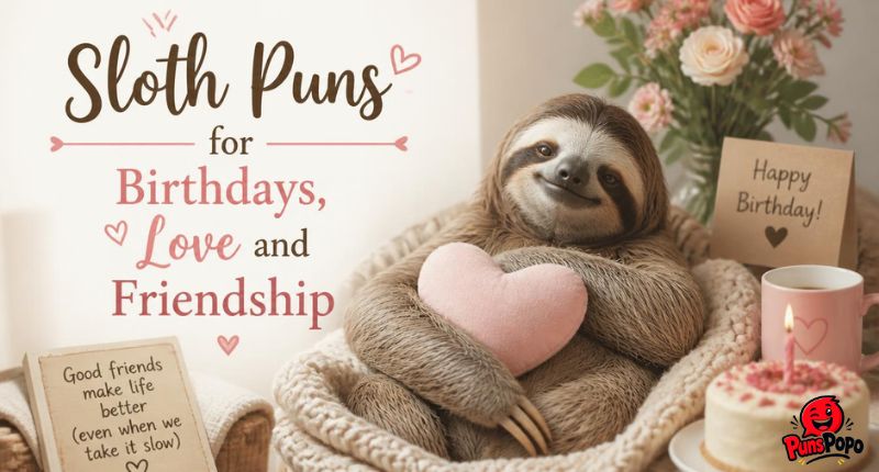 Sloth Puns for Birthdays, Love and Friendship